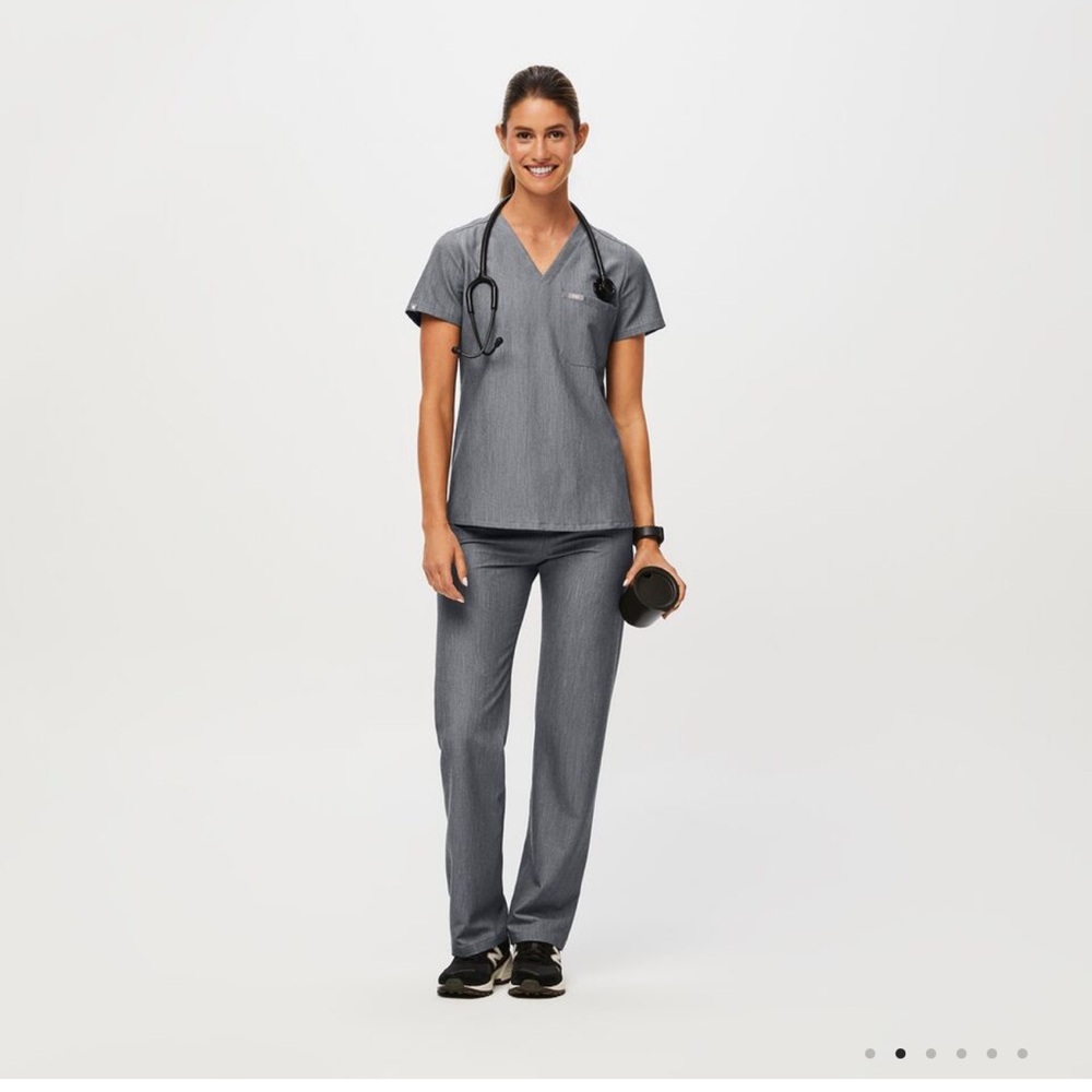FIGS-Grey Technical Scrubs Set XS top, SM bottom